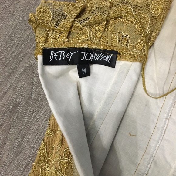 Betsey Johnson 1990’s Gold Cocktail Dress vintage - Picture 7 of 8